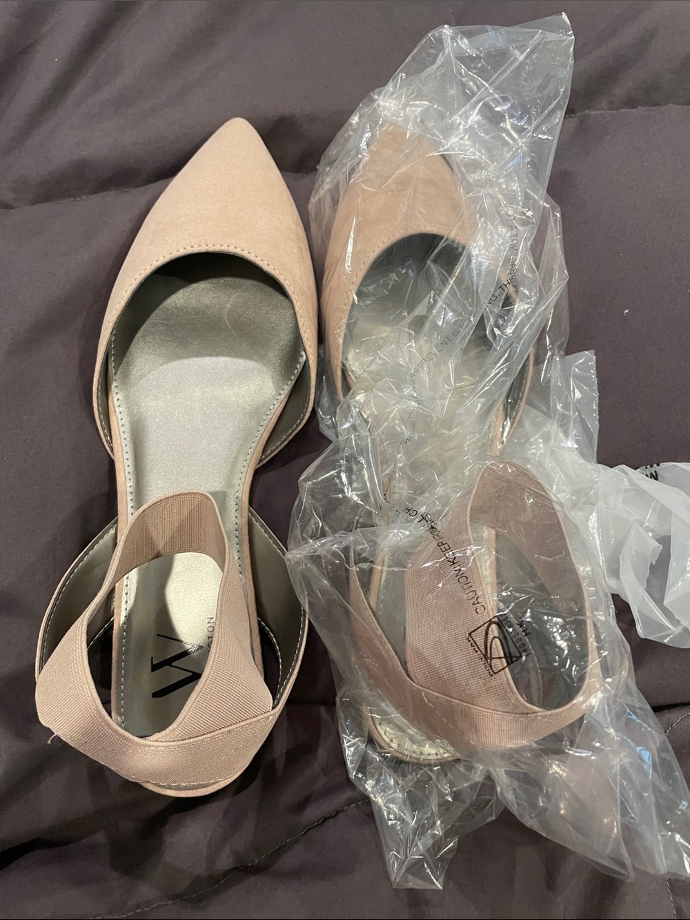 Worthington Blush Pink Pointed D'Orsay Slingback Flats
